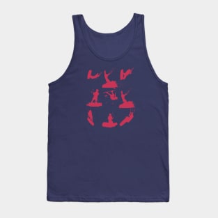 Kitesurf Silhouette Photo Montage Viva Magenta Pattern Tank Top